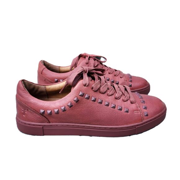 Frye Ivy Deco Stud Premium Leather Low Top Sneaker 9 - Picture 2 of 10